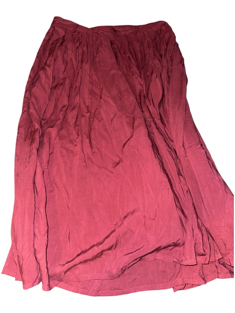 High-Waist Midi Skirt in Wine Red - Picture 2 of 4